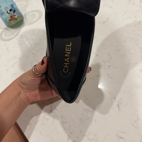 Chanel Black Quilted Loafers size 9 - Picture 5 of 6